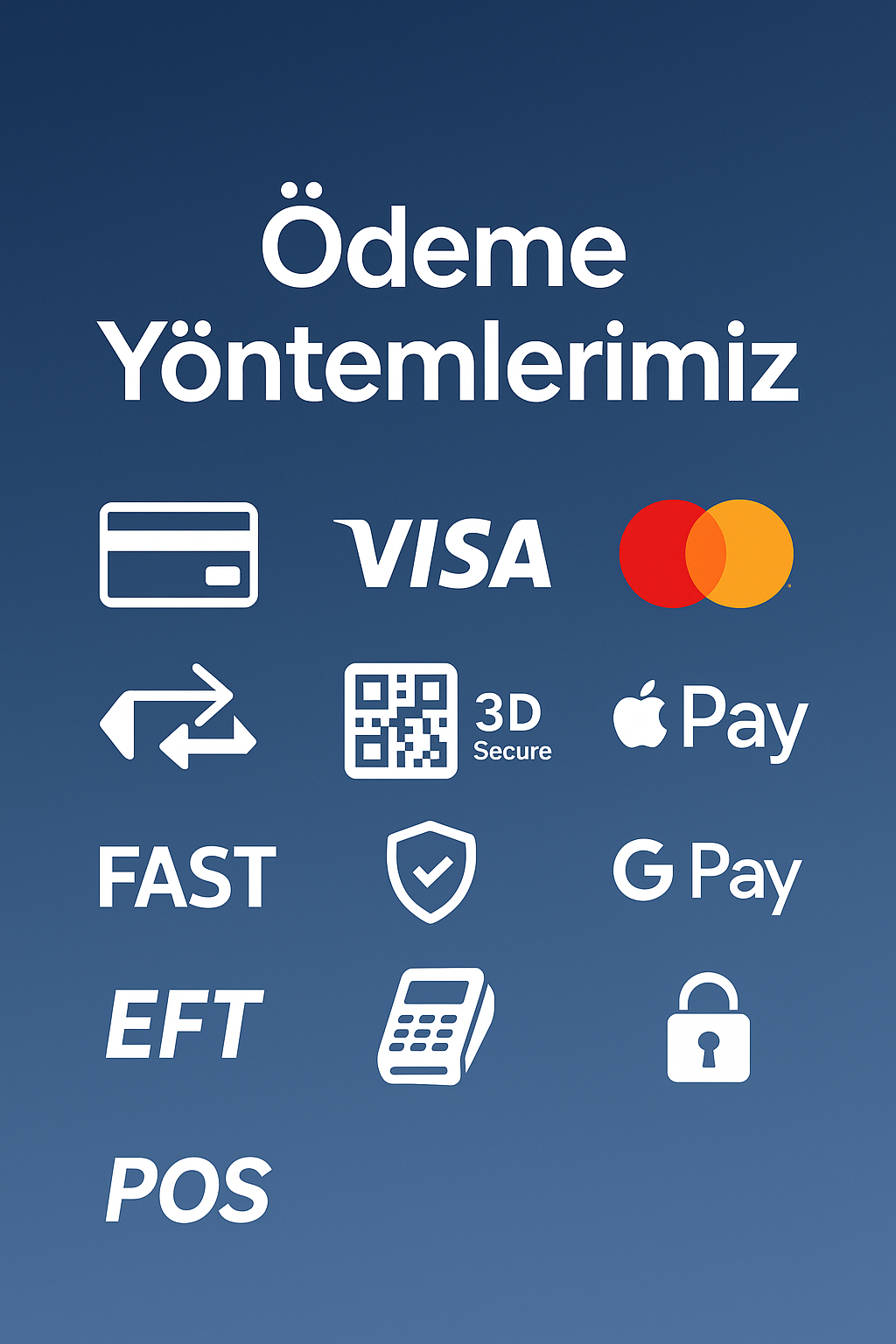 ödeme yöntemlerimiz